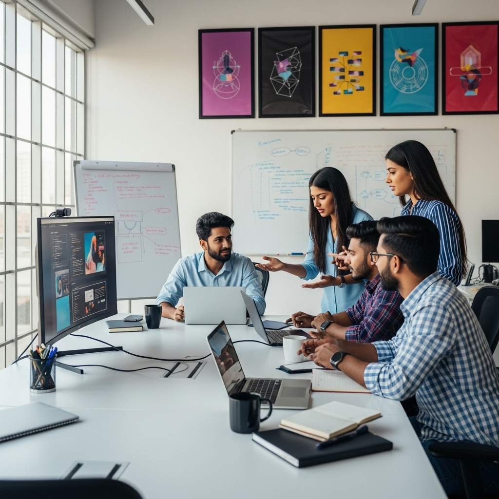 Modern web development interface on a screen